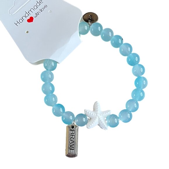 Charmze Stackable Stretch Beaded Bracelets Starfish Beach NEW - Picture 1 of 5